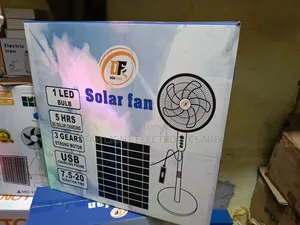 Solar Panels Rechargeable Fan+Bulb