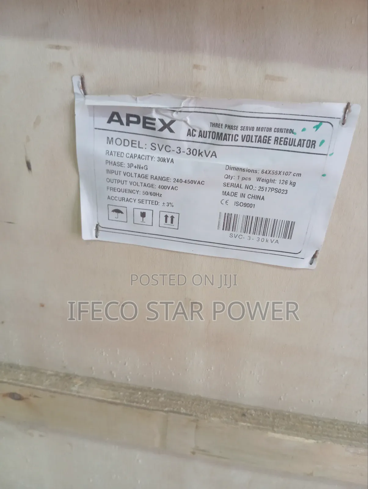 Automatic Voltage Regulator 30kva Apex
