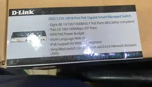 Brand New D-Link DGS-1210-10p 8-Port Poe Gigabit Smart Network Switch