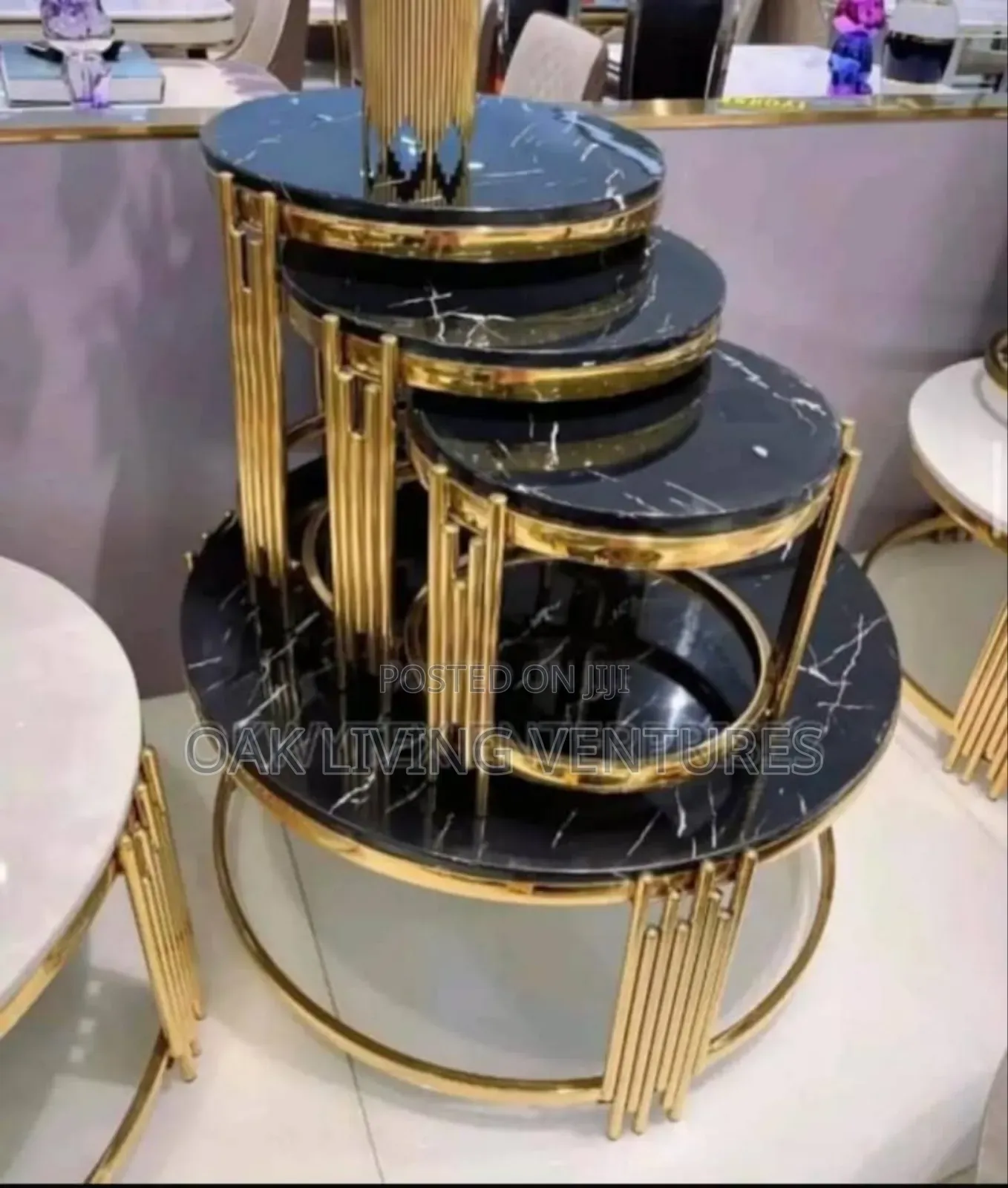 Center Table With 3 Sides Stool