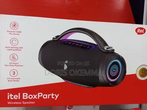 Itel Boxparty Wireless Speaker Powerful 120w Pro Sound 8.5h Playtime