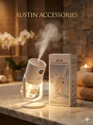 Wt36 Sterilizing Humidifier - 320ml, Uv-C, 360° Rotation, Led Display