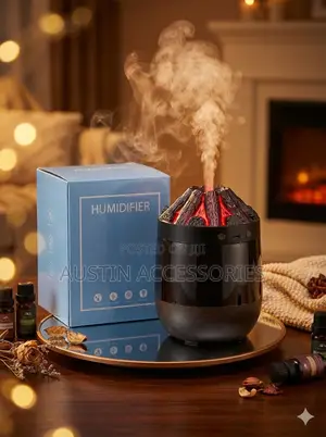 Volcano Flame Aroma Diffuser Humidifier — 2 Modes, Led Lights