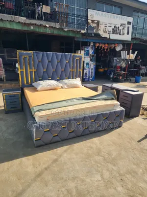 Grey 5ft Tall Padded 6by6 Bed.