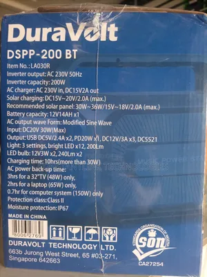 Duravolt Solar Power Portable DSPP-200