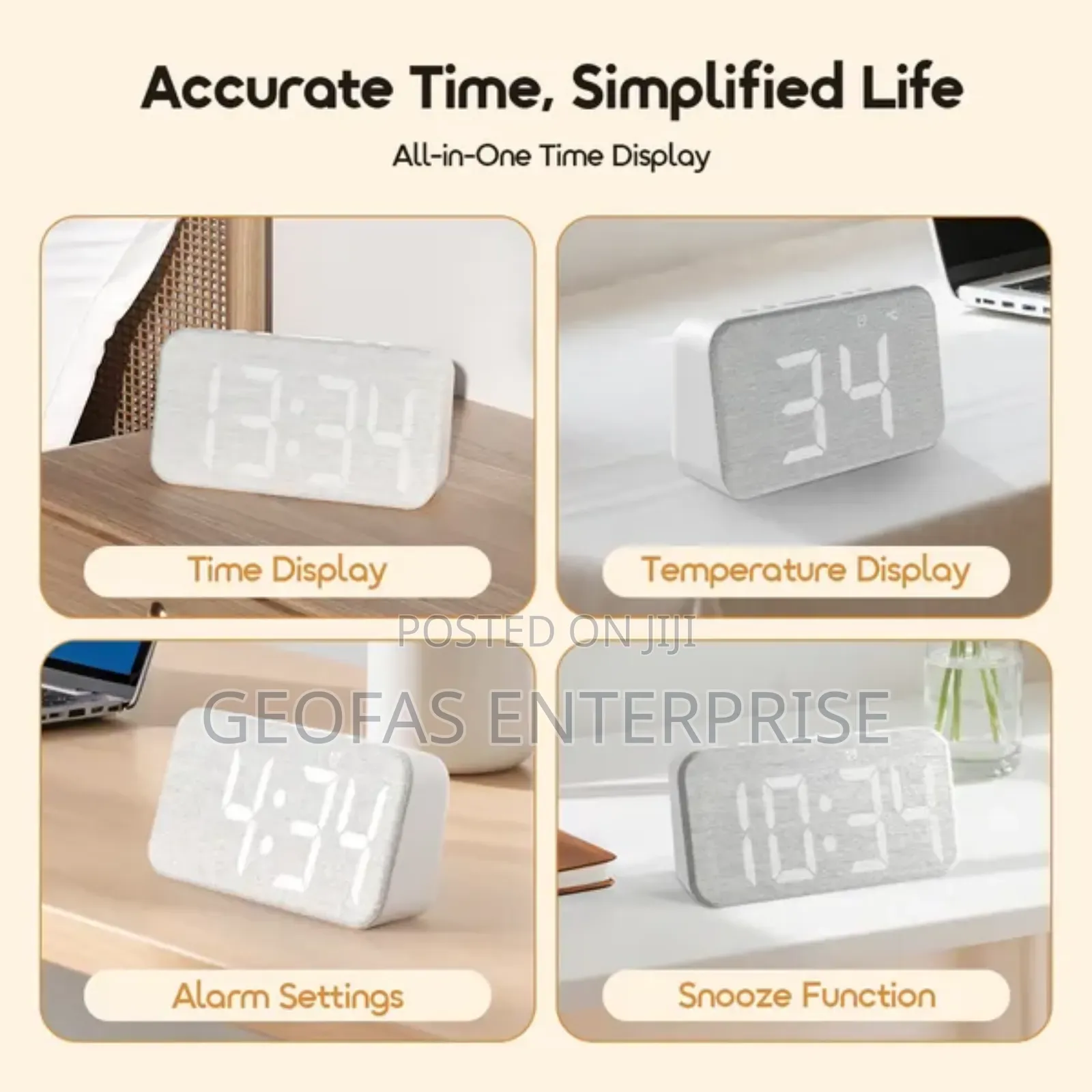 Oraimo Clockpoint Air Rechargeable Alarm Clock