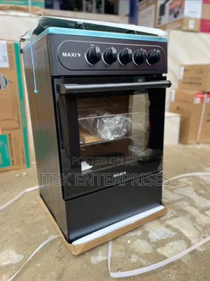 ​Maxi 4-Burner Gas Cooker With Oven Grill (Black Edition)
