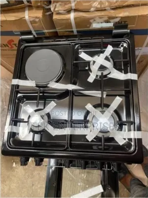 Premium Hybrid Gas Electric Cooker (3+1) – Black Edition