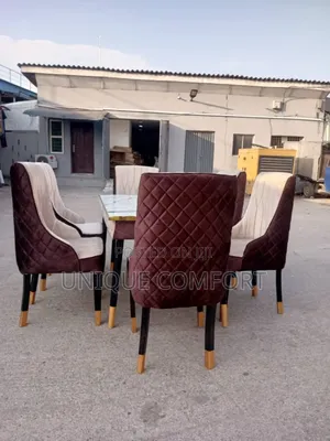 Brand New 6 Seaters Luxury Faux Marble Dinning Set