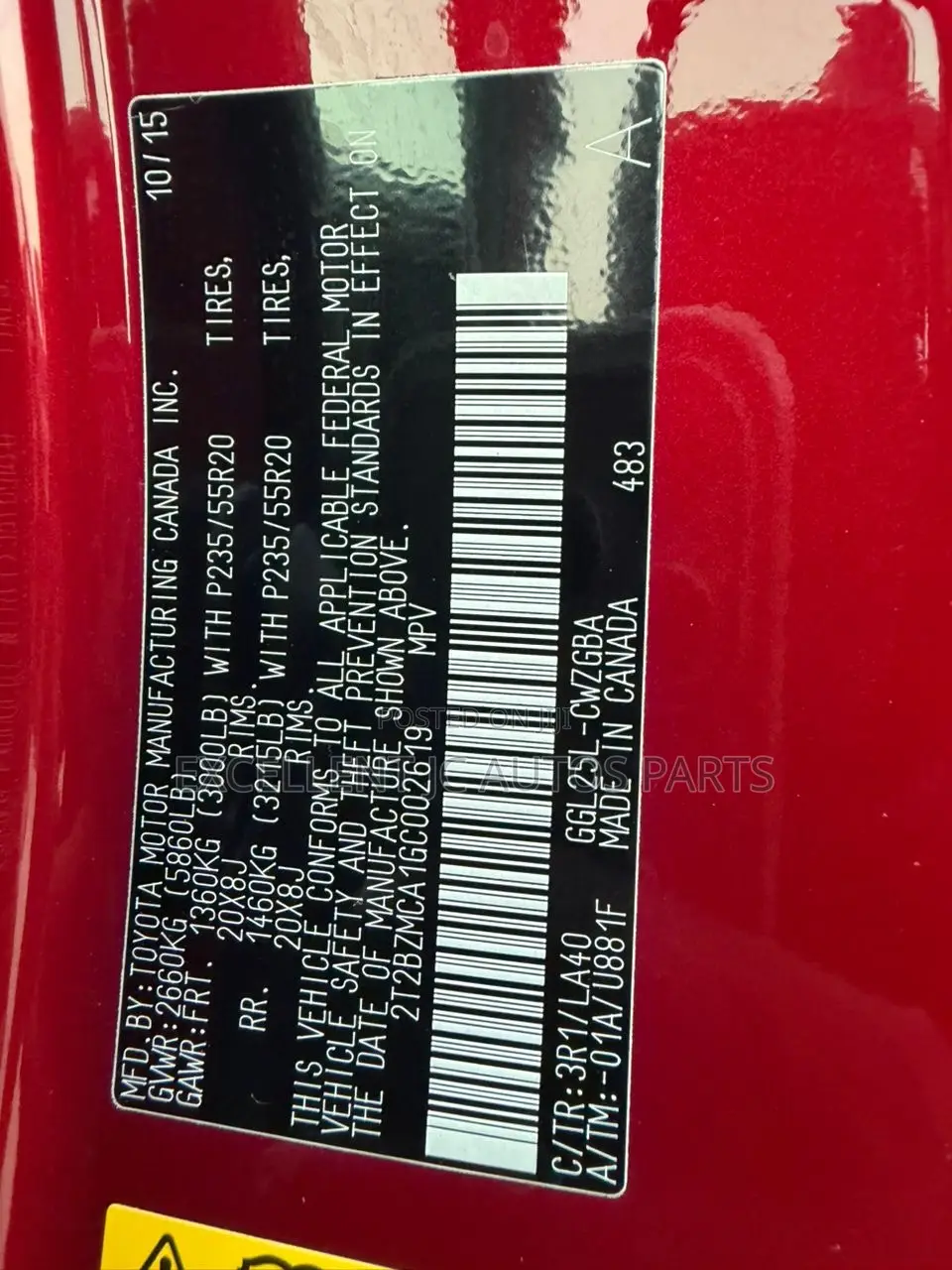 Lexus RX 350 2016 Red