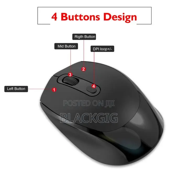 Rechargeable Wireless Mouse Bluetooth + Usb2.4g Original Mouse