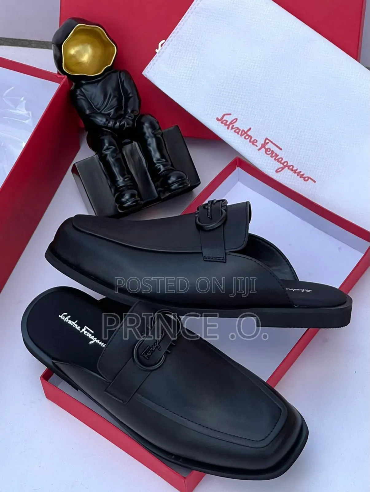 Pedro and Ferragamo Leather Half Shoes