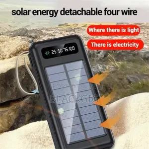 Solar Powerbank 20000mah Power Bank Fast Charger Built in Cable