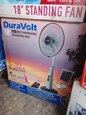 Duravolt Rechargeable Standing Fan Is Available 18 Inches
