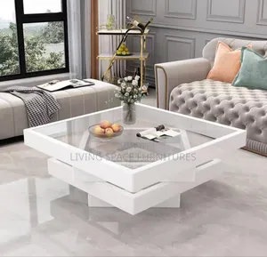 Glass Top Rotate Coffee (Center) Table