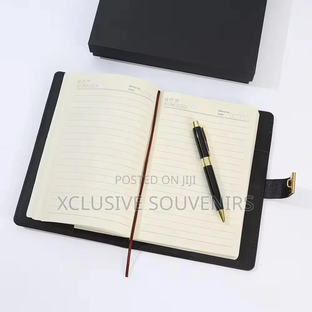 Personalized A5 Pin Lockable Pu Leather Vintage Journal and Pen Set