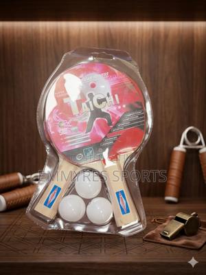 Set of Table Tennis Bats With Eggs