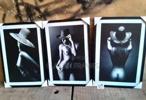 Hd Framed B/W Naked Digi Painting Wallart