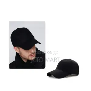 Mens Quality Single Face Cap -black