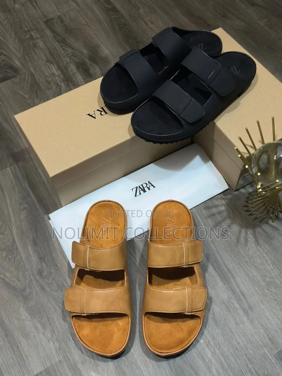 Zara Men's Double Strap Slippers