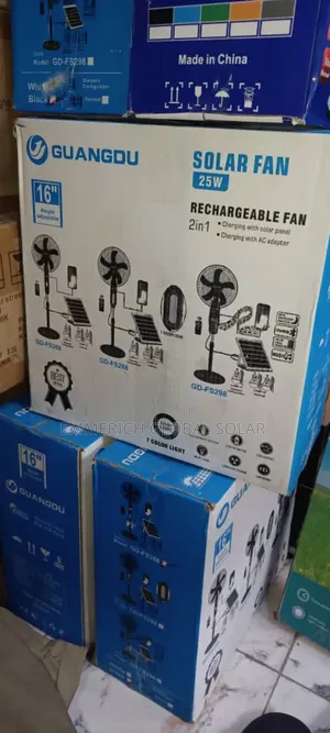 25w Solar Fan With Panel and Bulb and Remote