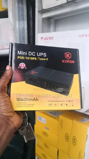 Kvron Mini Dc Ups Poe-1018pe Router Backup Power 10400mah