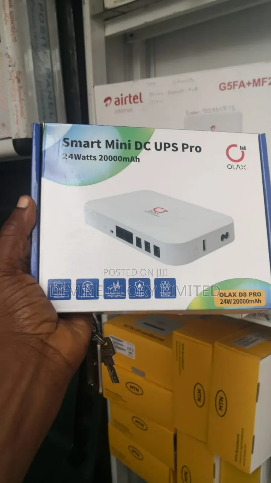 Olax D8 Pro Mini Dc Ups 20000mah Router Backup Power