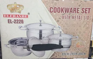 Cooking Ware Set With Metal Lid 22cm 24cm 26cm