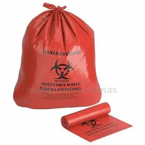 Disposable Biohazard Bags With Warning Symbol