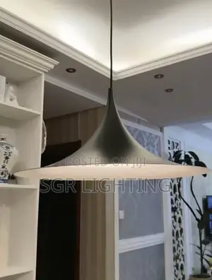 Modern Metal Horn Shaped Black Lamp