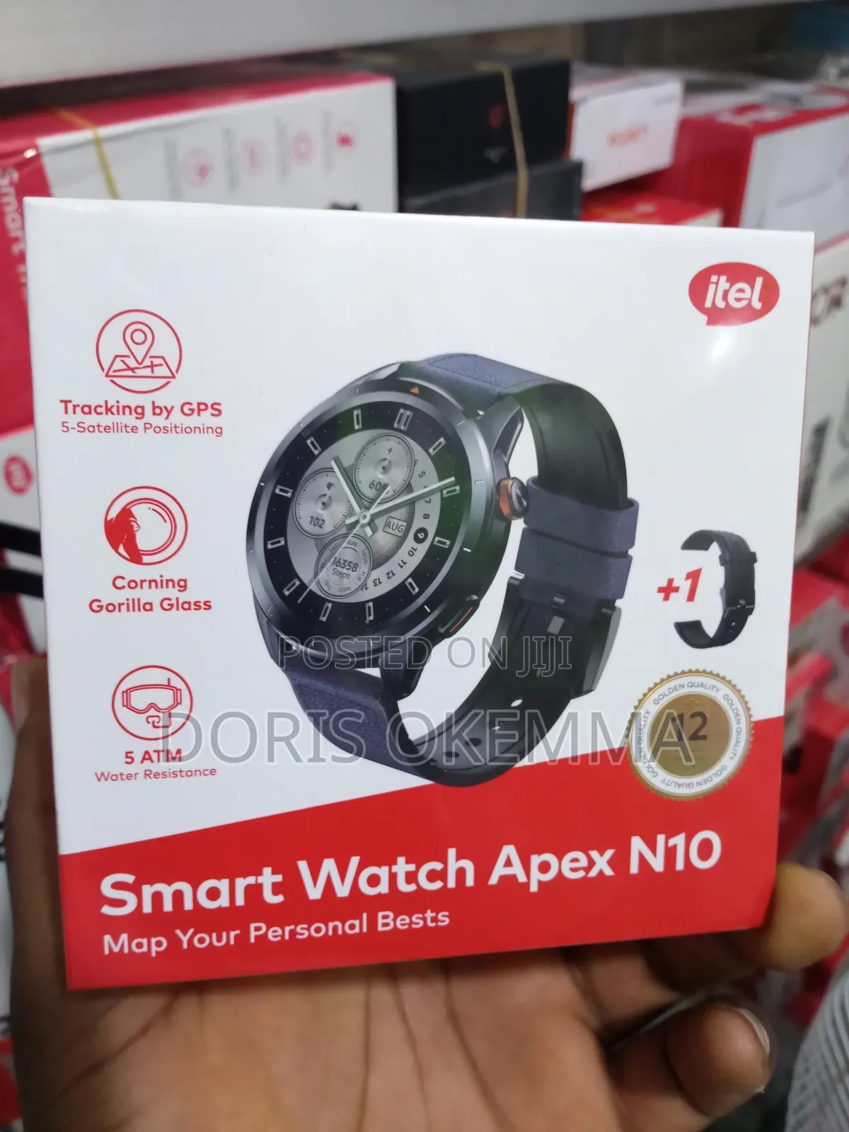 Itel Smart Watch Apex N10 – GPS Tracking, 5atm Water Resistant