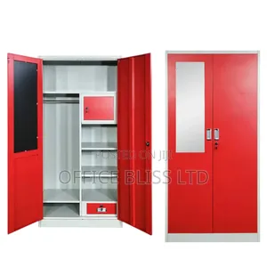 2 Doors Steel Wardrobe & Storage Cabinet With Inner Safe