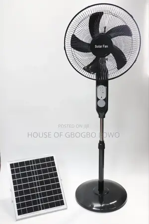 Rechargeable Standing Fan With Solar Panel