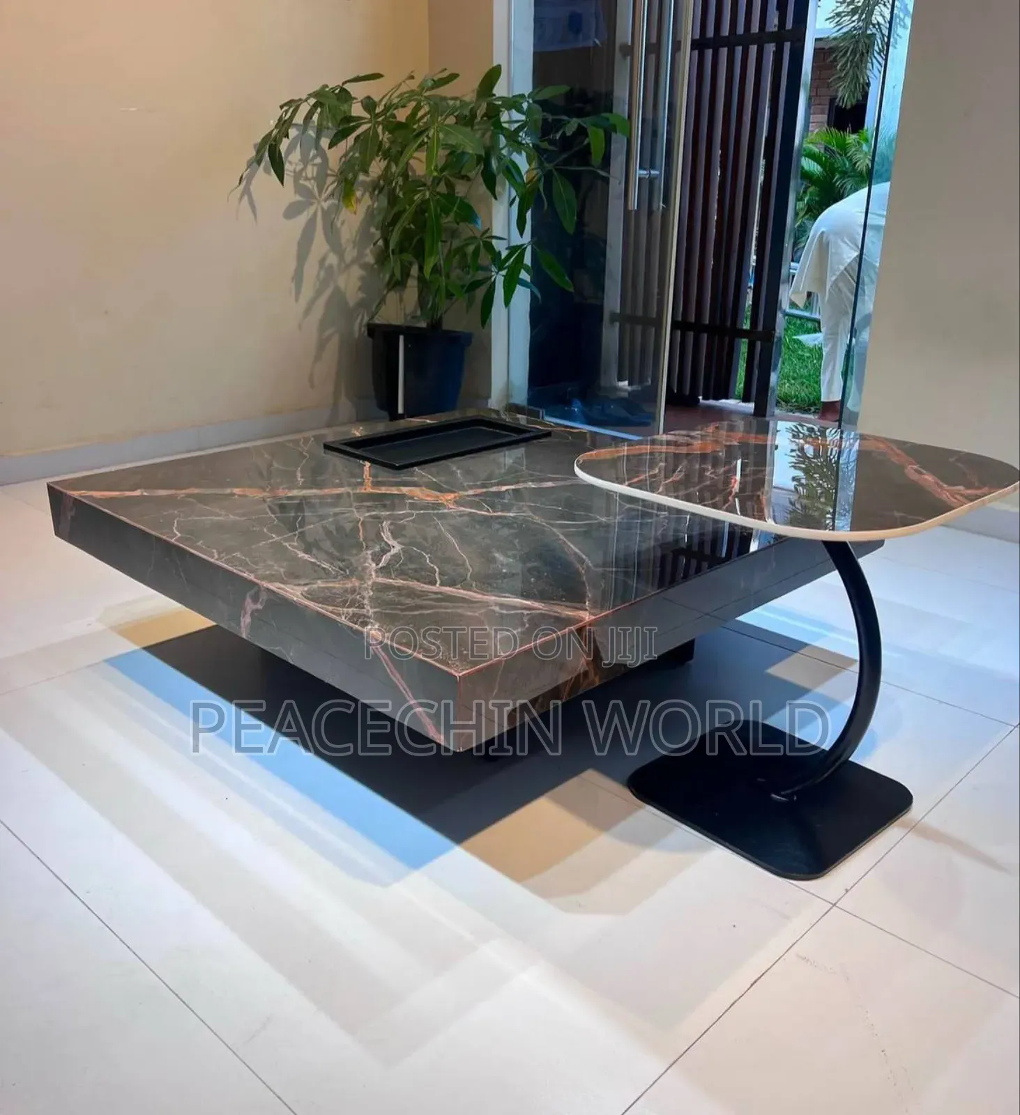 Marble Centre Table and Stool