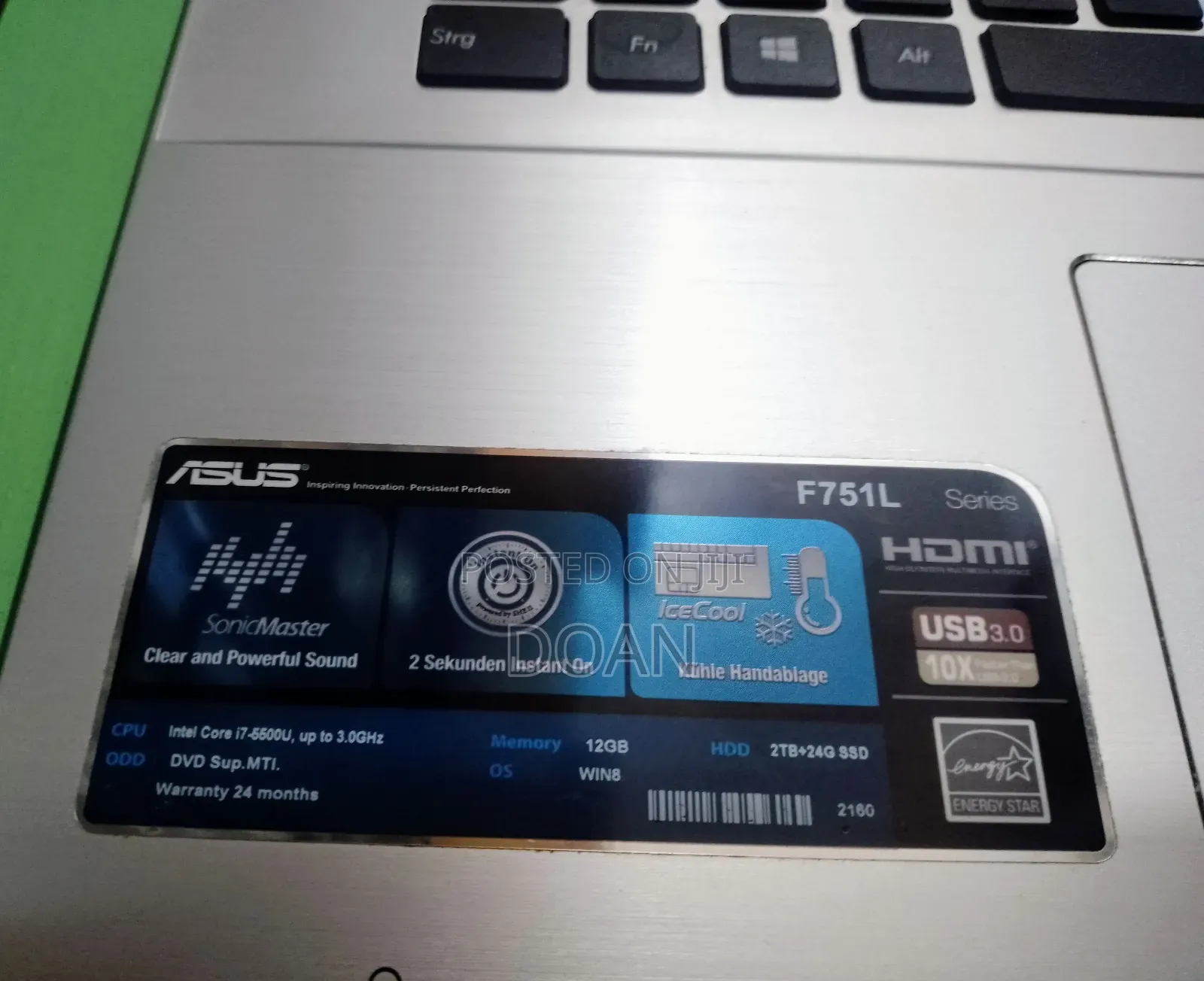 Laptop Asus G751JM 12GB Intel Core i7 HDD 750GB