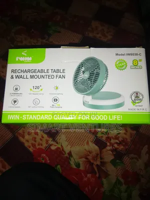 Iwin Rechargeable Rotating Table Fan