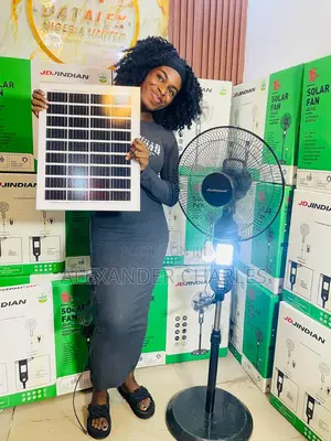 16 Inch Solar Rechargeable Fan With Solar Panel