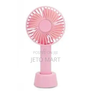 Portable Mini Usb Rechargeable Hand Held Fan + Base