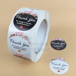 One Roll Thank You Packaging Decorating Sealing Stickers-500stickers