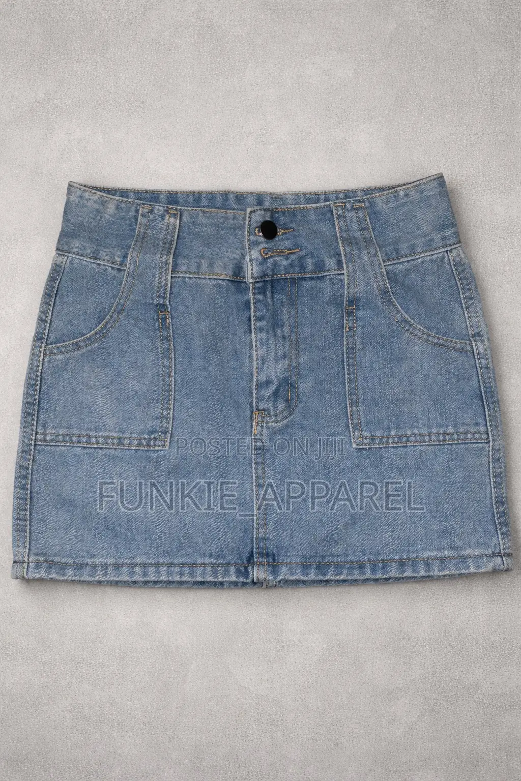 Thrift Denim Mini Skirt