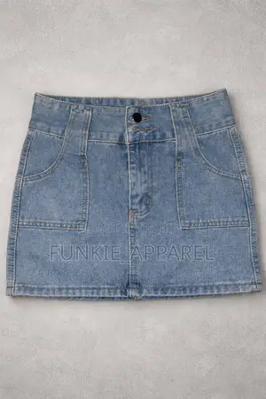 Thrift Denim Mini Skirt