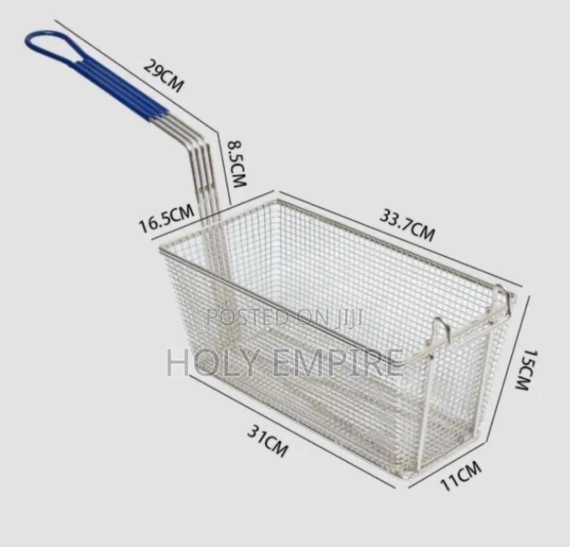 Frying Basket Rectangle Wire Mesh Strainer With Long Handle