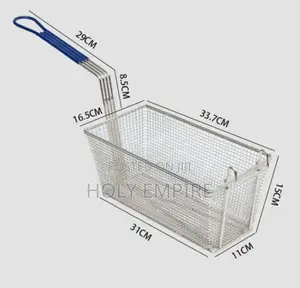 Frying Basket Rectangle Wire Mesh Strainer With Long Handle