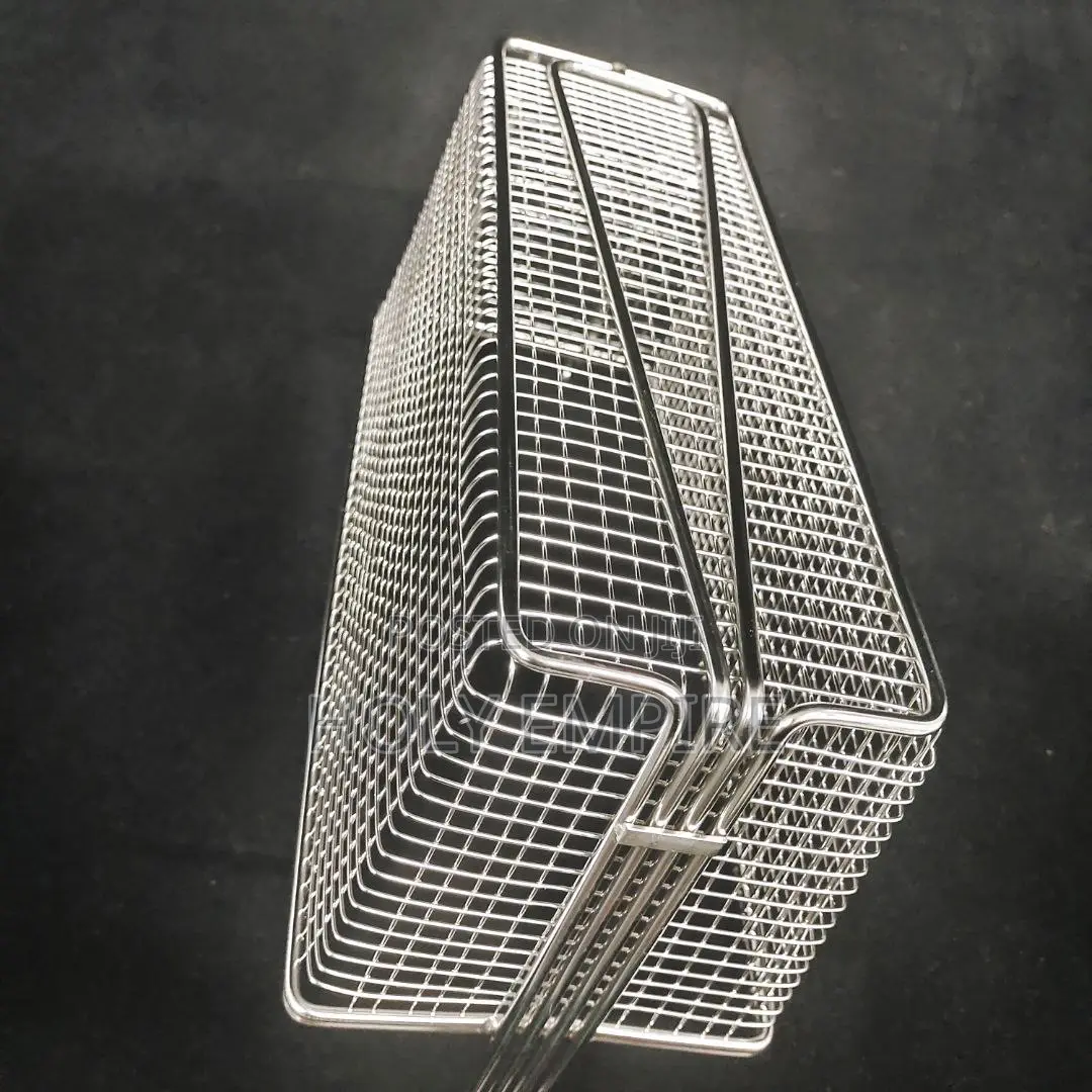 Frying Basket Rectangle Wire Mesh Strainer With Long Handle