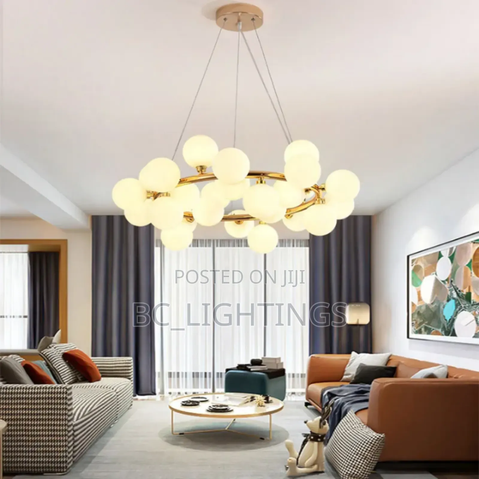 25 Glass Chandelier Light