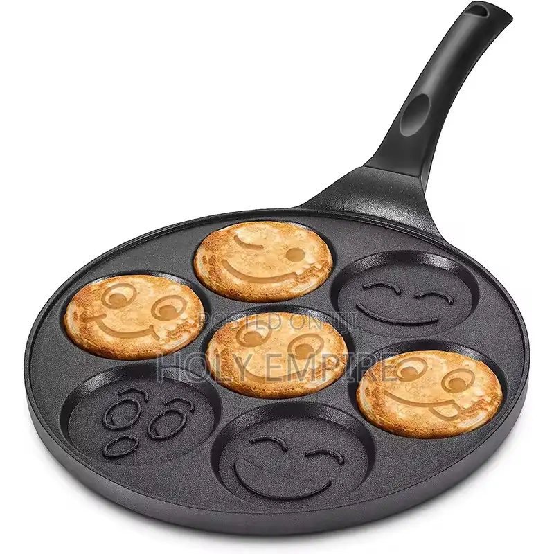 Seven-Hole Breakfast Frying Pan Animal Face Design Multi-Function