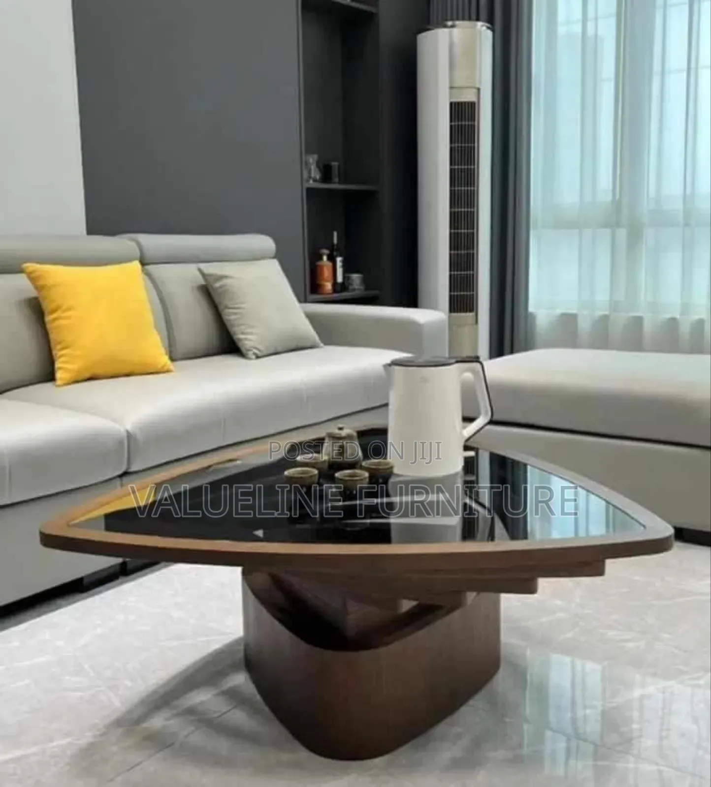 Brown Center Table Plus 2 Side Stool