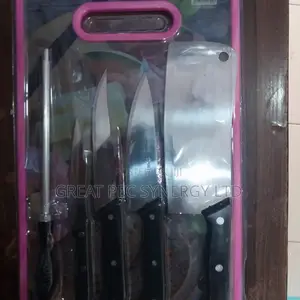 Chopping Board With Knives And Sharpner - Cutting Board