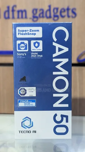 New Tecno Camon 50 256 GB Black
