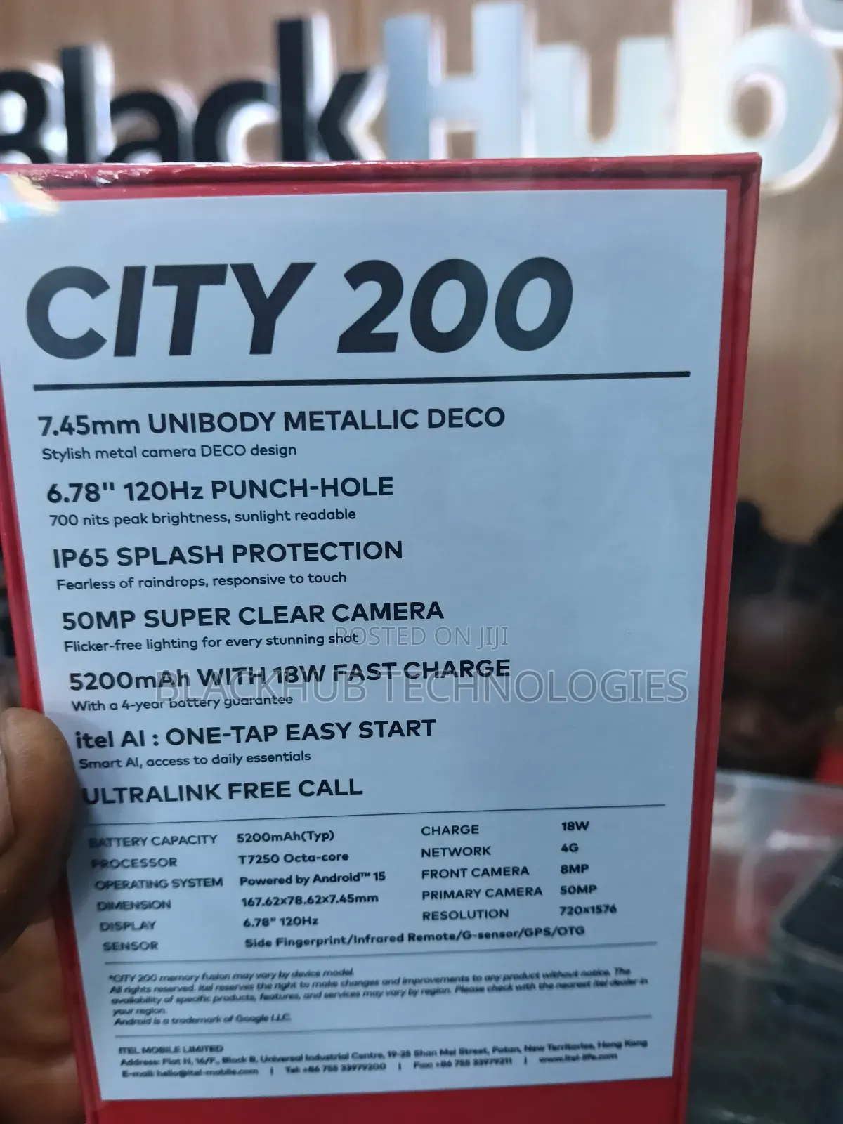 New Itel City 200 128 GB Black